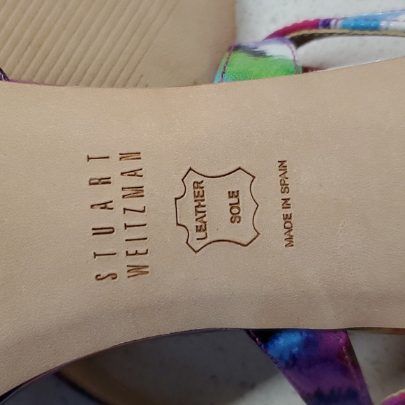 STUART WEITZMAN multi-color heels (sz 8M) - Picture 8 of 10